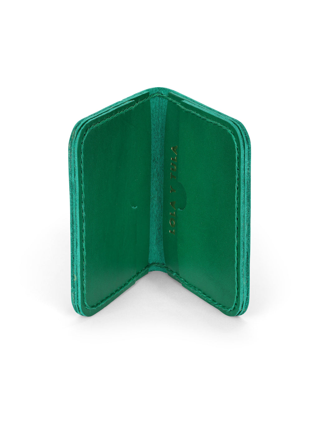 Leather Cardholder Wallet Emerald