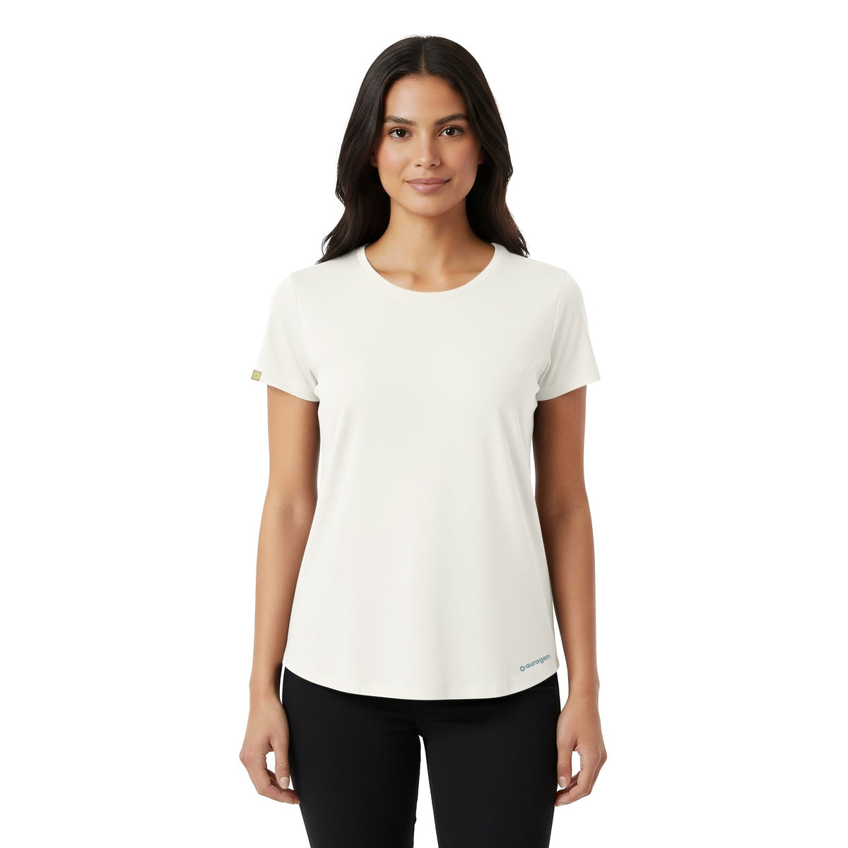 Kenzi White Short Sleeve Crew