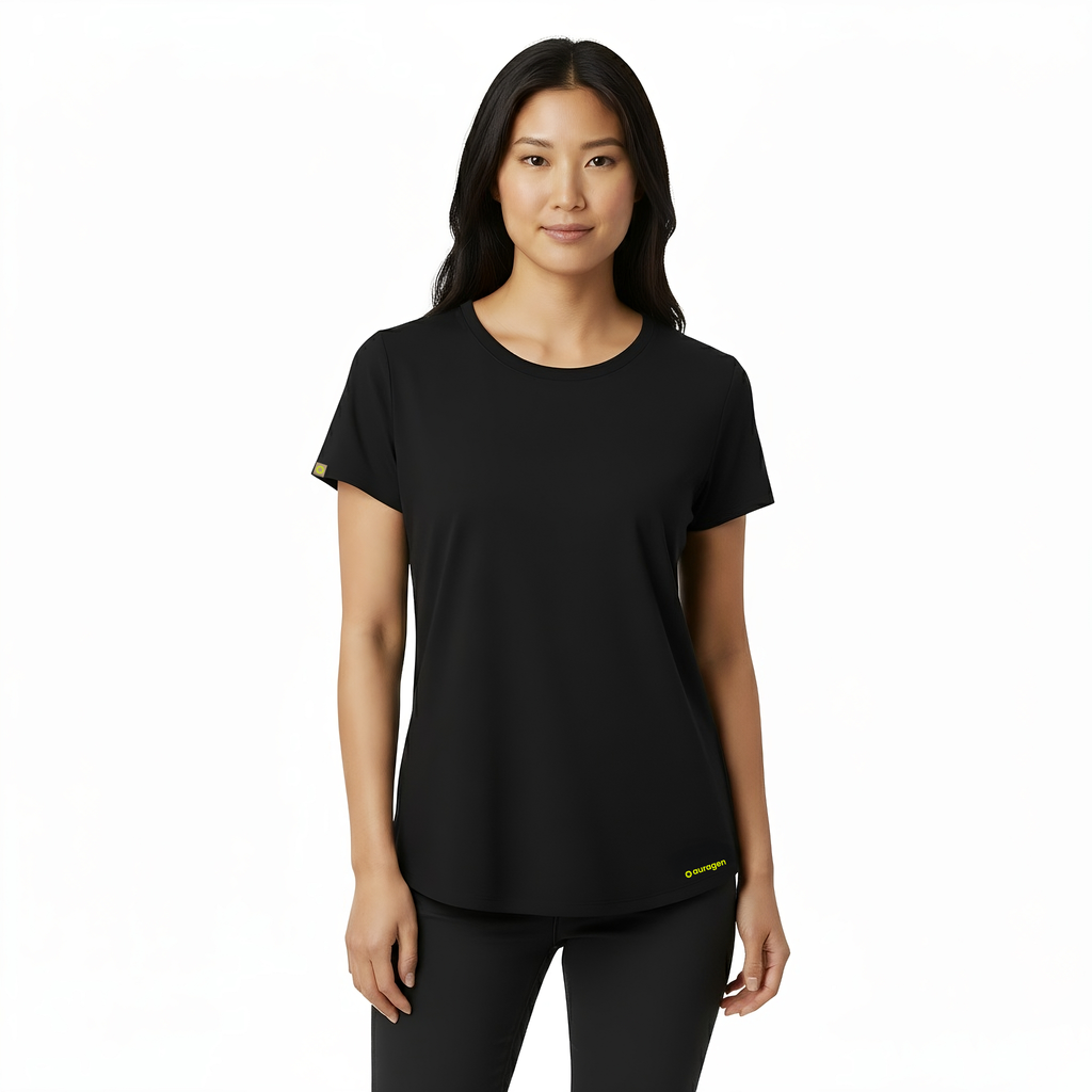 Kenzi Black Short Sleeve Crew