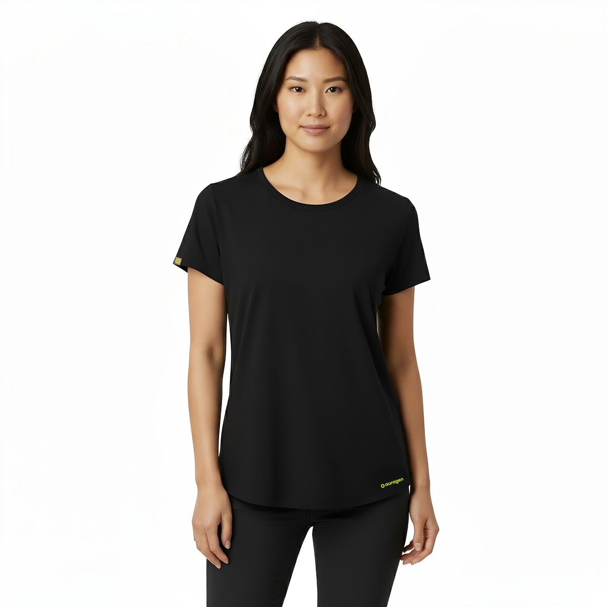 Kenzi Black Short Sleeve Crew