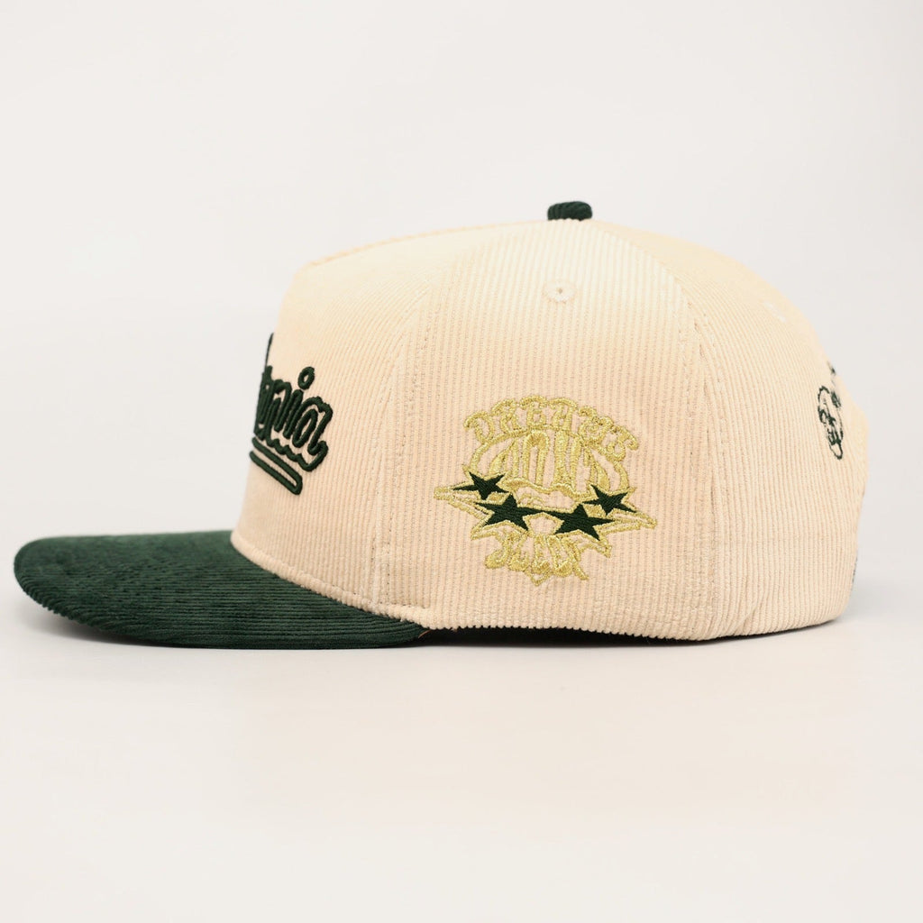 OG CA: Dreams on the West Snapback (Cream/Green) - Shop Avnu