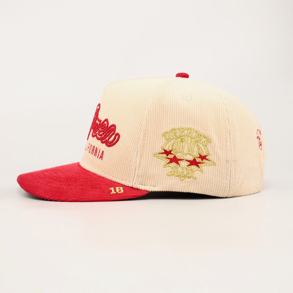 OG CA: Dreams on the West Snapback (Cream/Red) - Shop Avnu