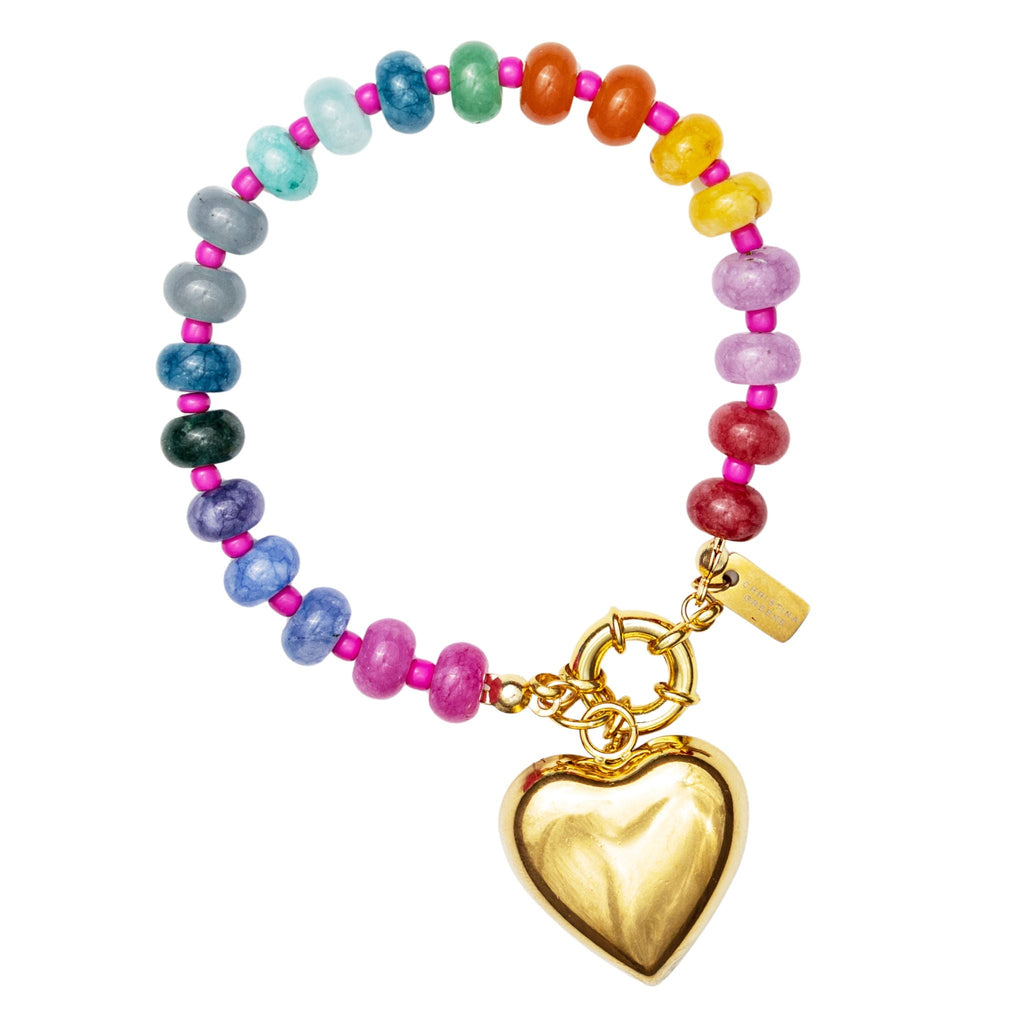 Wild at Heart Knotted Multicolor Beaded Bracelet - Shop Avnu
