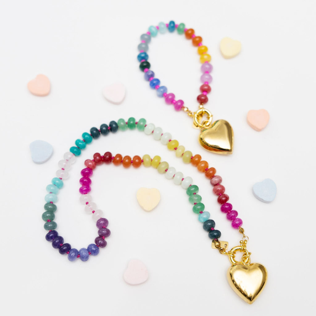 Wild at Heart Knotted Multicolor Beaded Bracelet - Shop Avnu