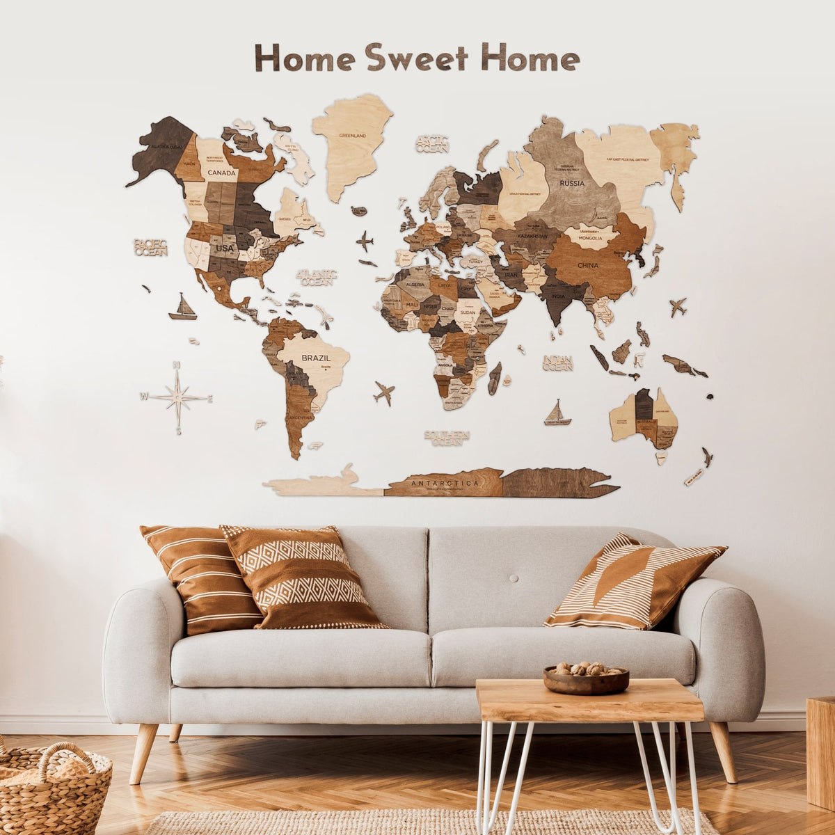 Wooden Map Quotes
