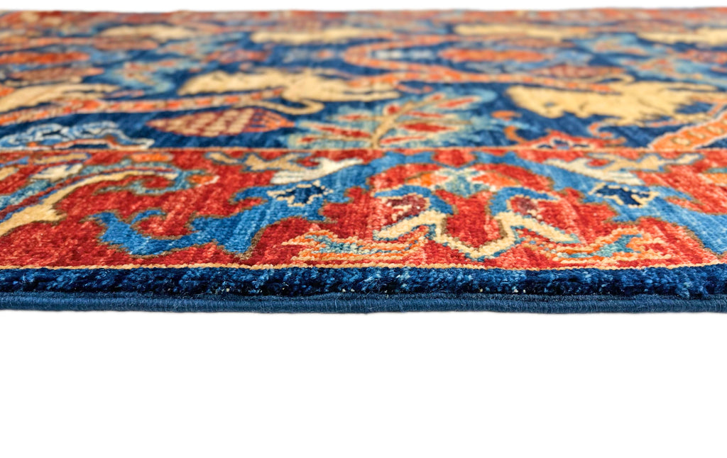 Afghan Folk/Serapi (3x5) blue/red