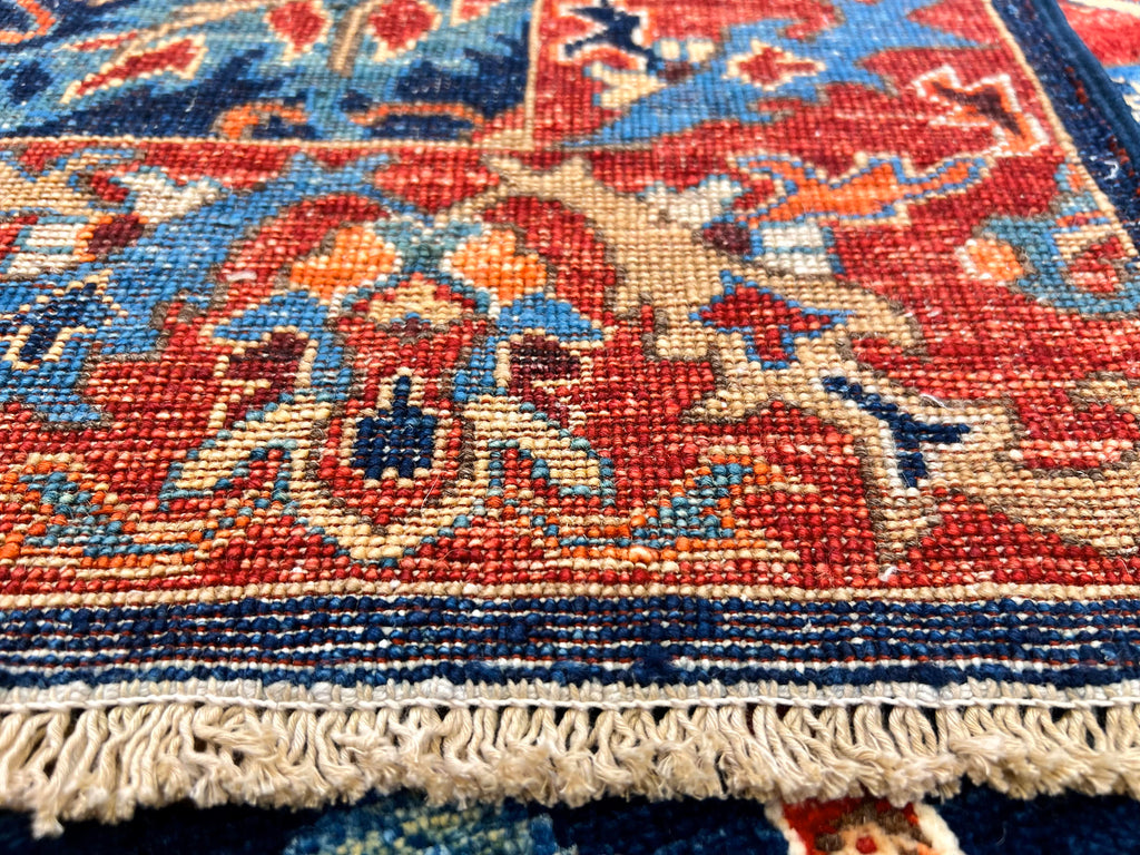 Afghan Folk/Serapi (3x5) blue/red