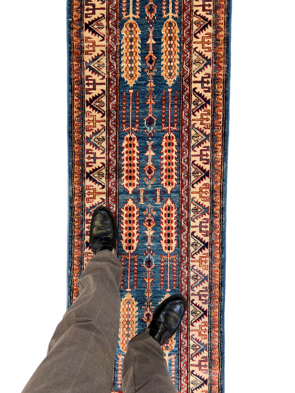 Super Kazak (2x6) blue/ivory