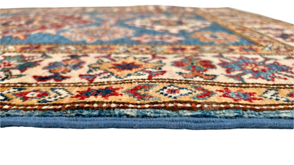 Super Kazak (2'11"x4'00") denim blue/ivory