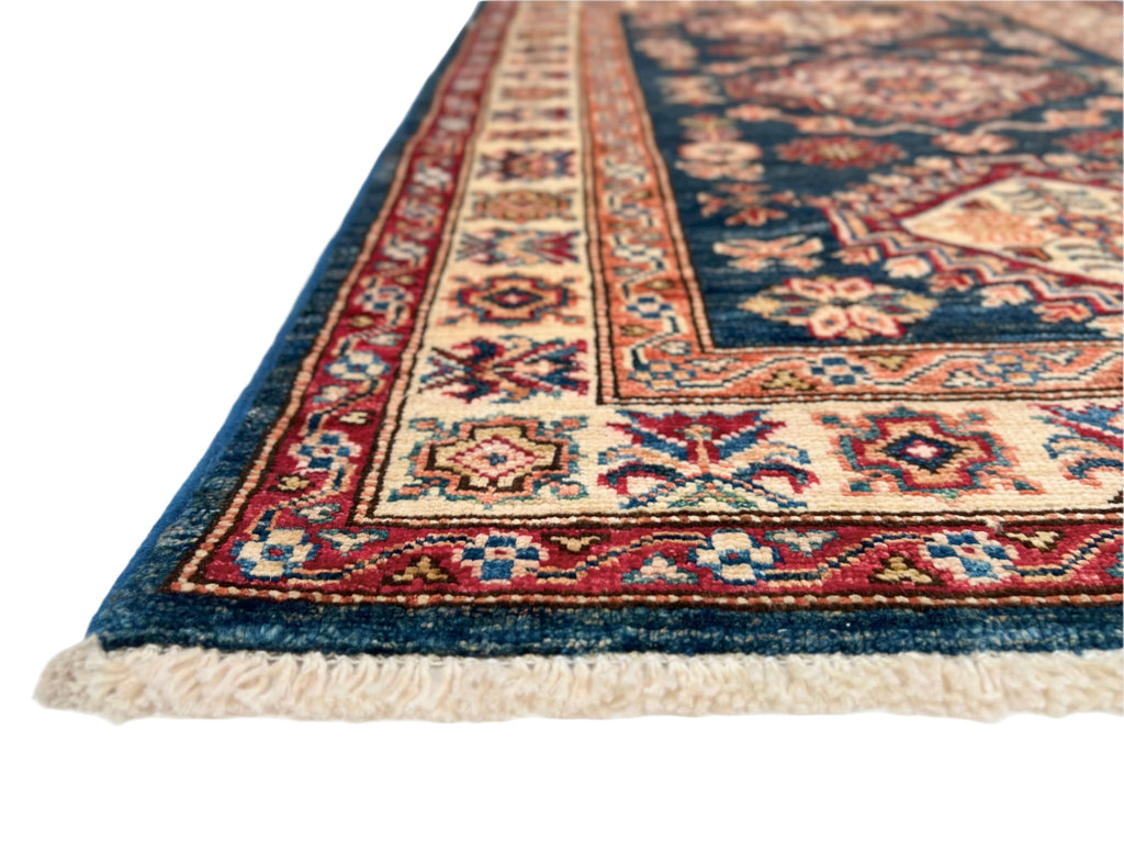 Super Kazak (2'08"x3'10") blue/ivory