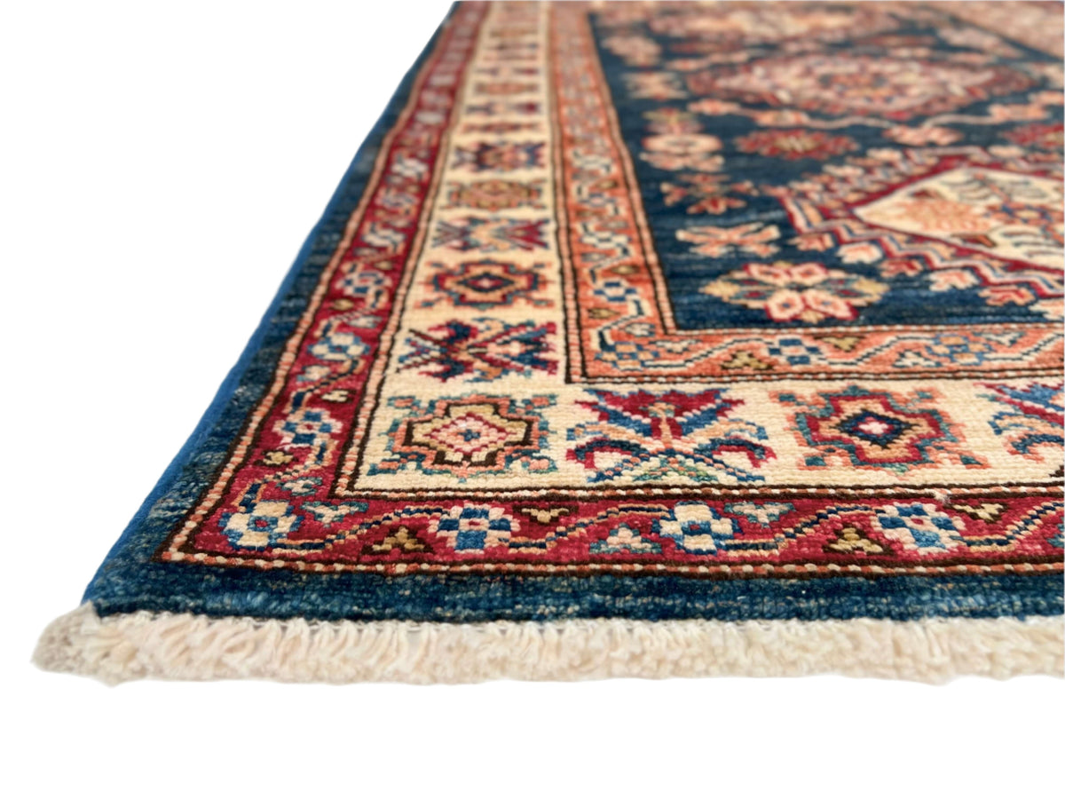 Super Kazak (2'08"x3'10") blue/ivory