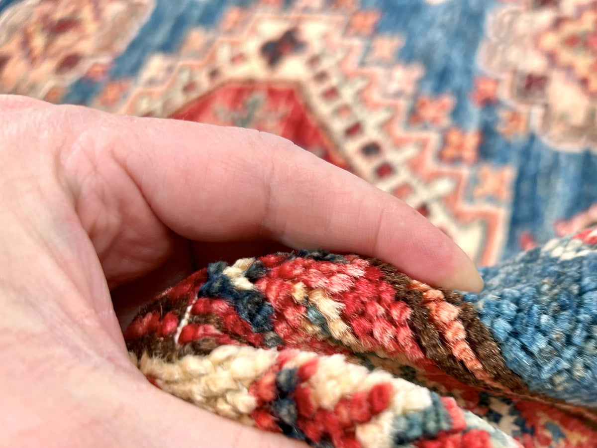Super Kazak (3'04"x4'10") denim blue/ivory