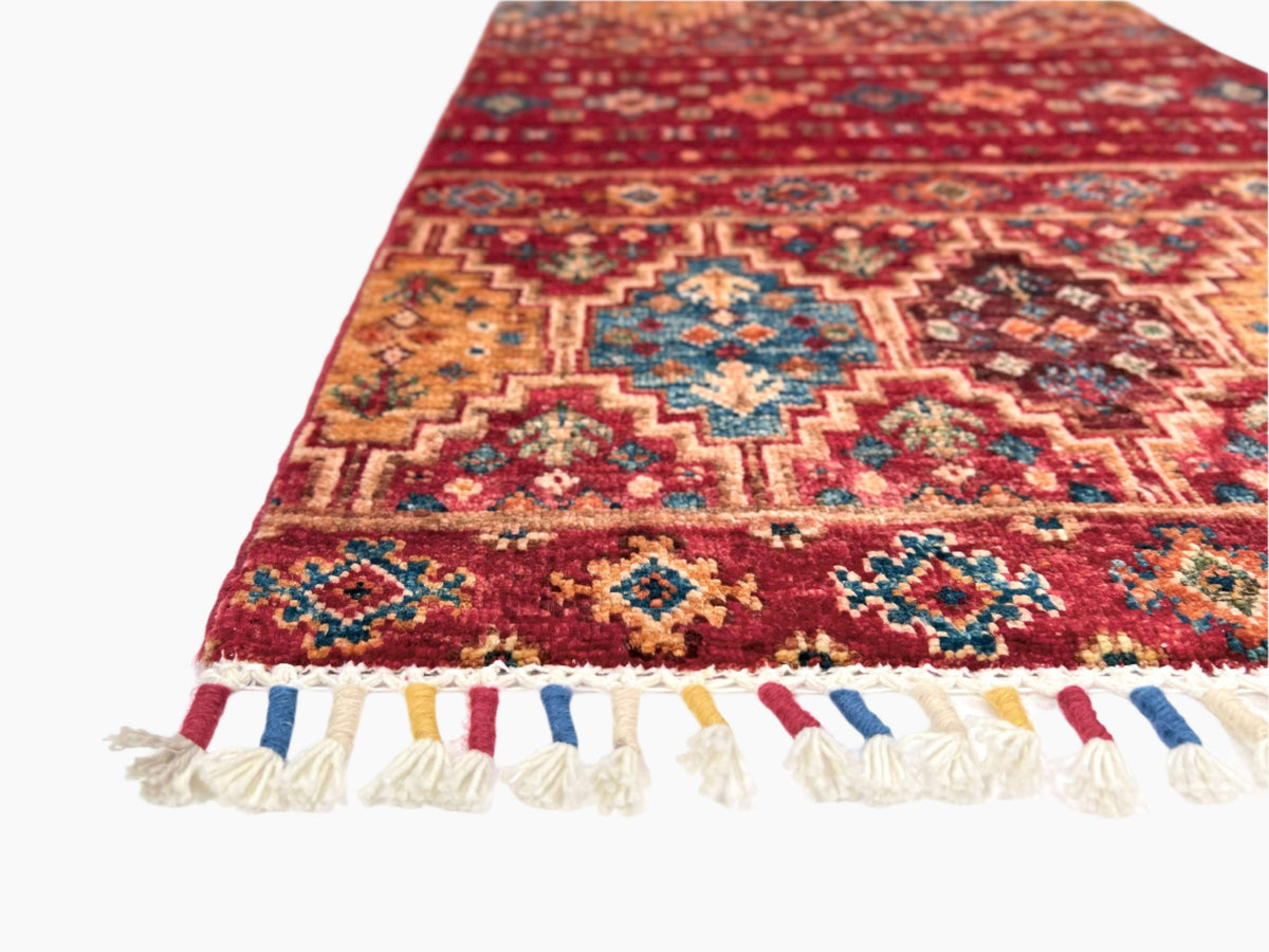 Afghan Khorjin (2'00"x3'04") red/multicolor