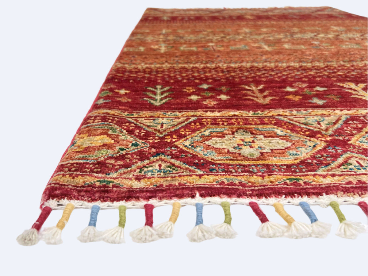 Afghan Khorjin-Gabben (2'08"x3'10") red/rust
