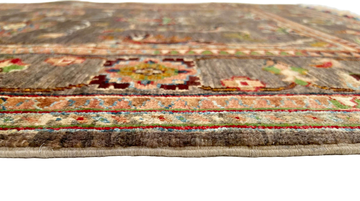 Afghan Khorjin (3'05"x4'10") brown/multicolor