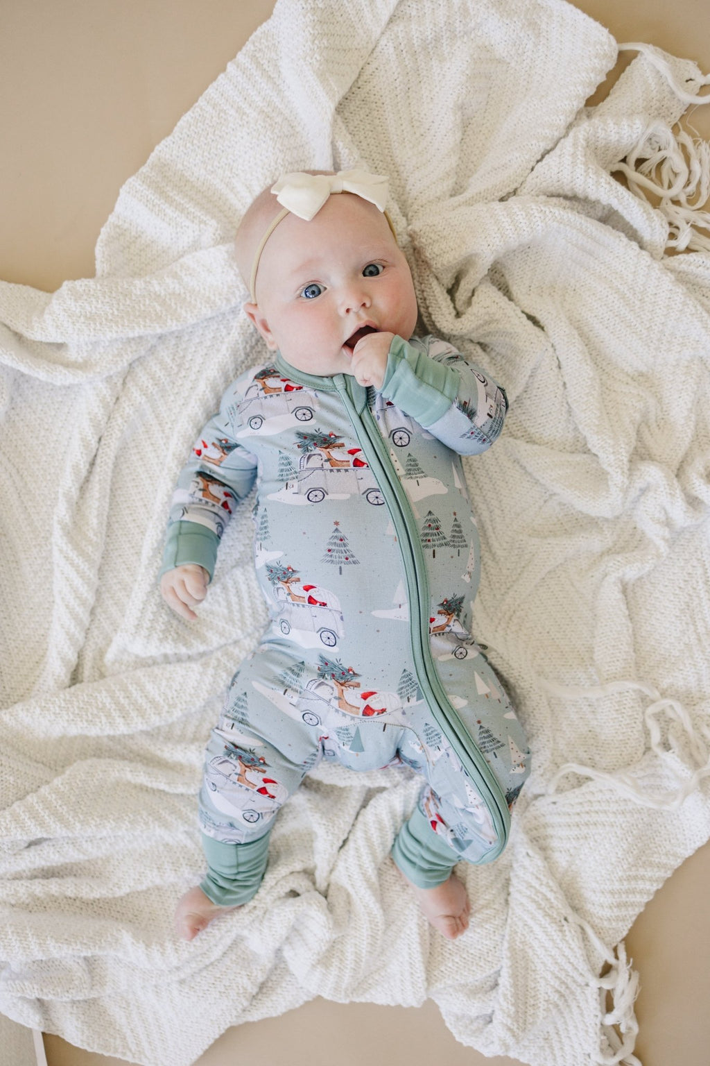Cruisin' to Christmas Bamboo Zippy Romper - Shop Avnu