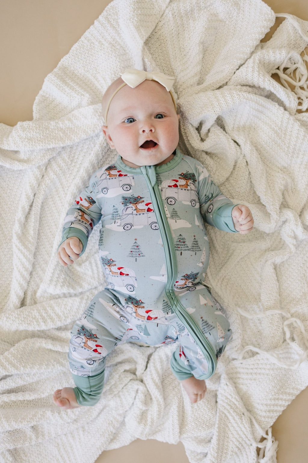 Cruisin' to Christmas Bamboo Zippy Romper - Shop Avnu