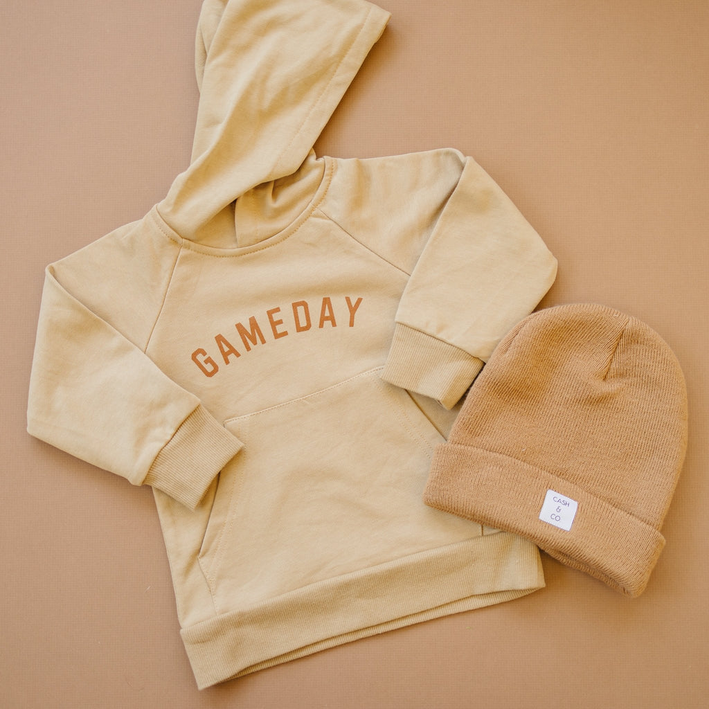 Camel ‘Gameday’ Hooded Sweatshirt - Shop Avnu