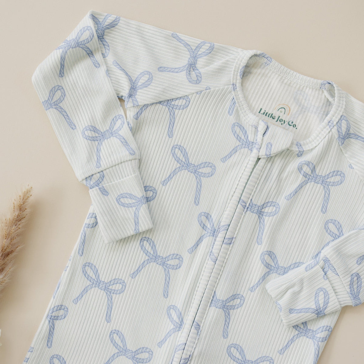Blue Belle Ribbed Bamboo Zippy Pajamas - Shop Avnu