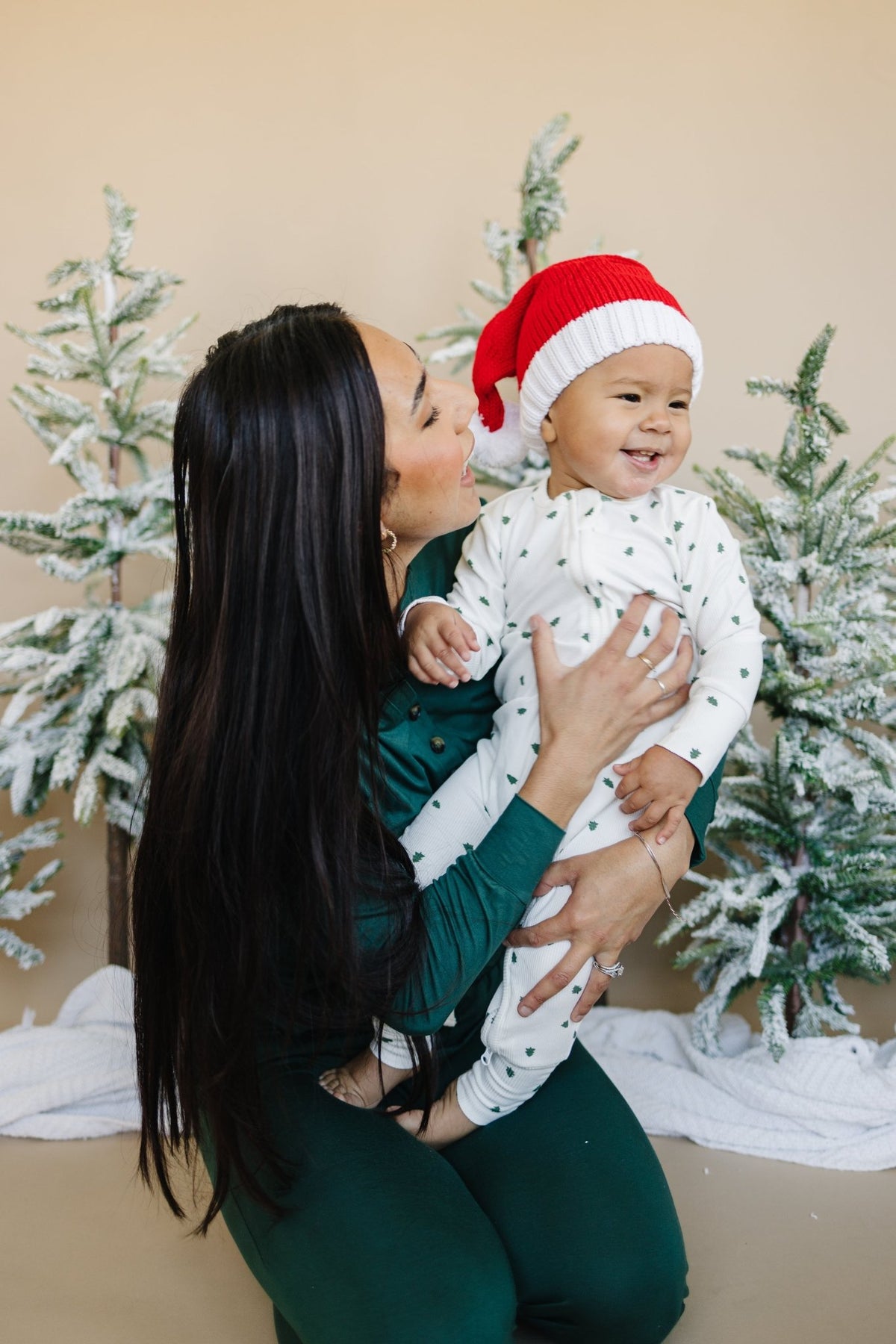 Tiny Trees Ribbed Bamboo Zippy Pajamas - Shop Avnu