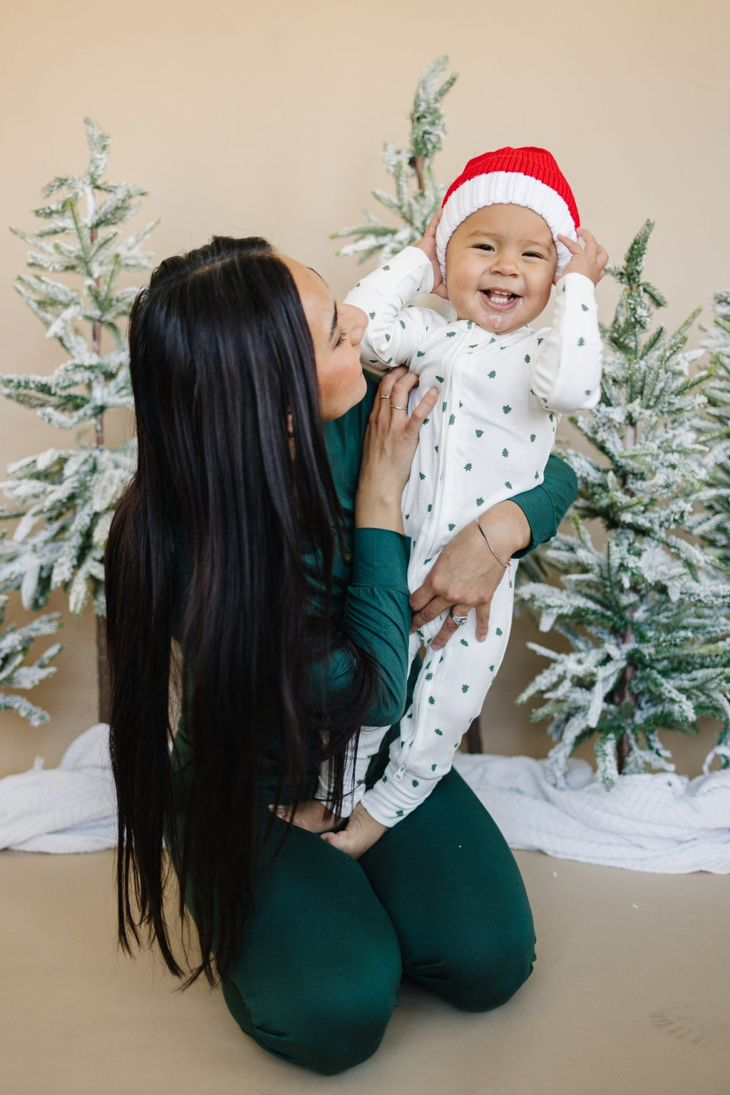 Tiny Trees Ribbed Bamboo Zippy Pajamas - Shop Avnu