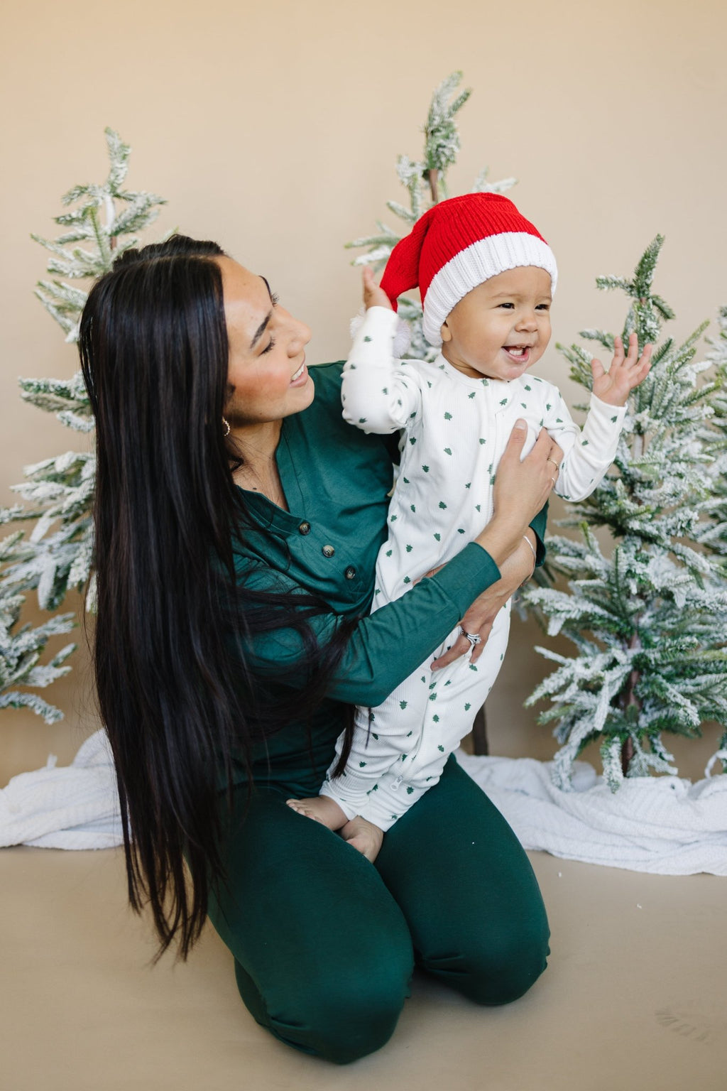 Tiny Trees Ribbed Bamboo Zippy Pajamas - Shop Avnu