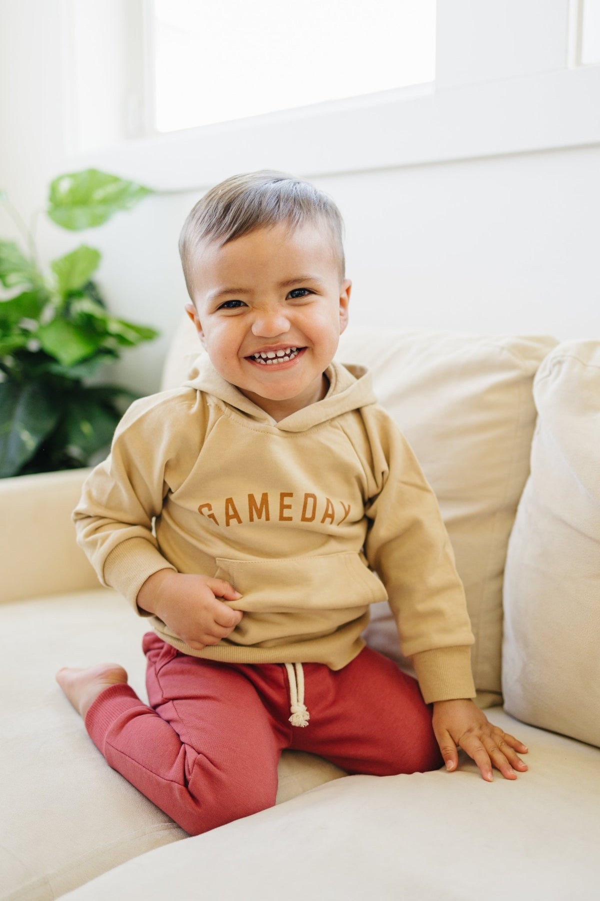Camel ‘Gameday’ Hooded Sweatshirt - Shop Avnu