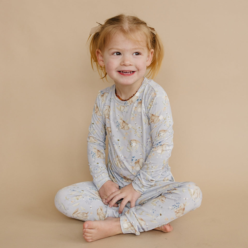 Bunny Blossoms 2pc Bamboo Pajamas - Shop Avnu