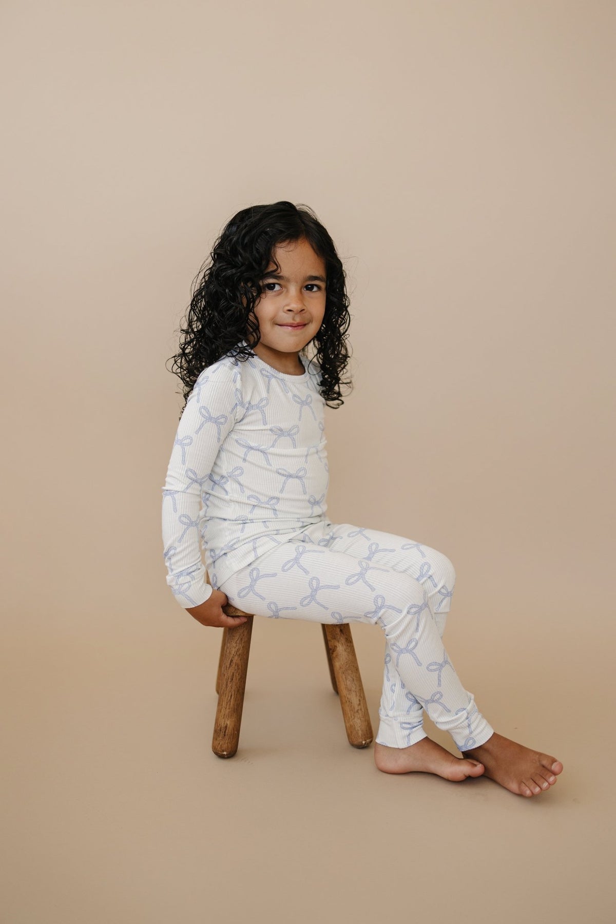 Blue Belle 2pc Ribbed Bamboo Pajamas - Shop Avnu