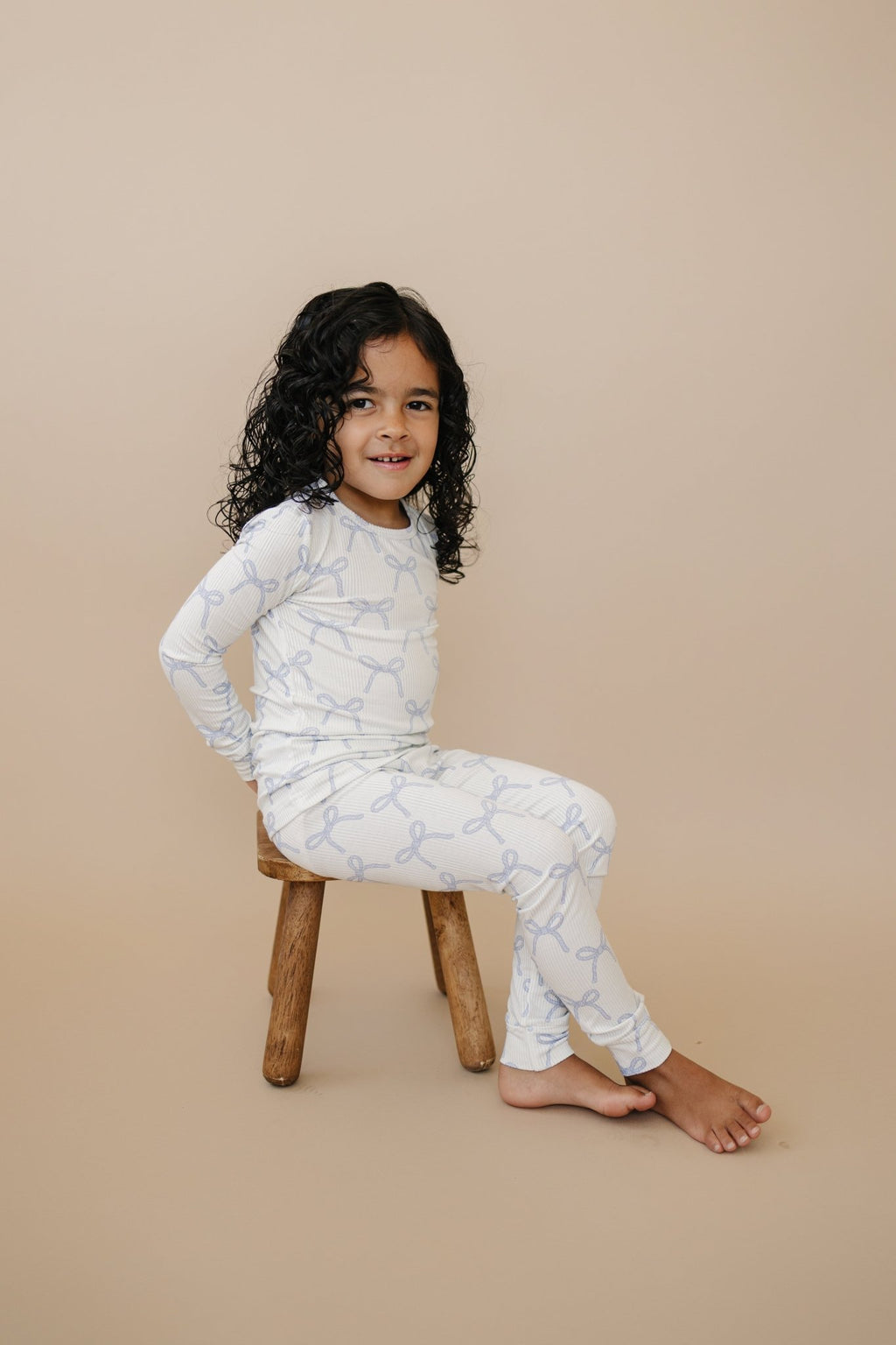 Blue Belle 2pc Ribbed Bamboo Pajamas - Shop Avnu