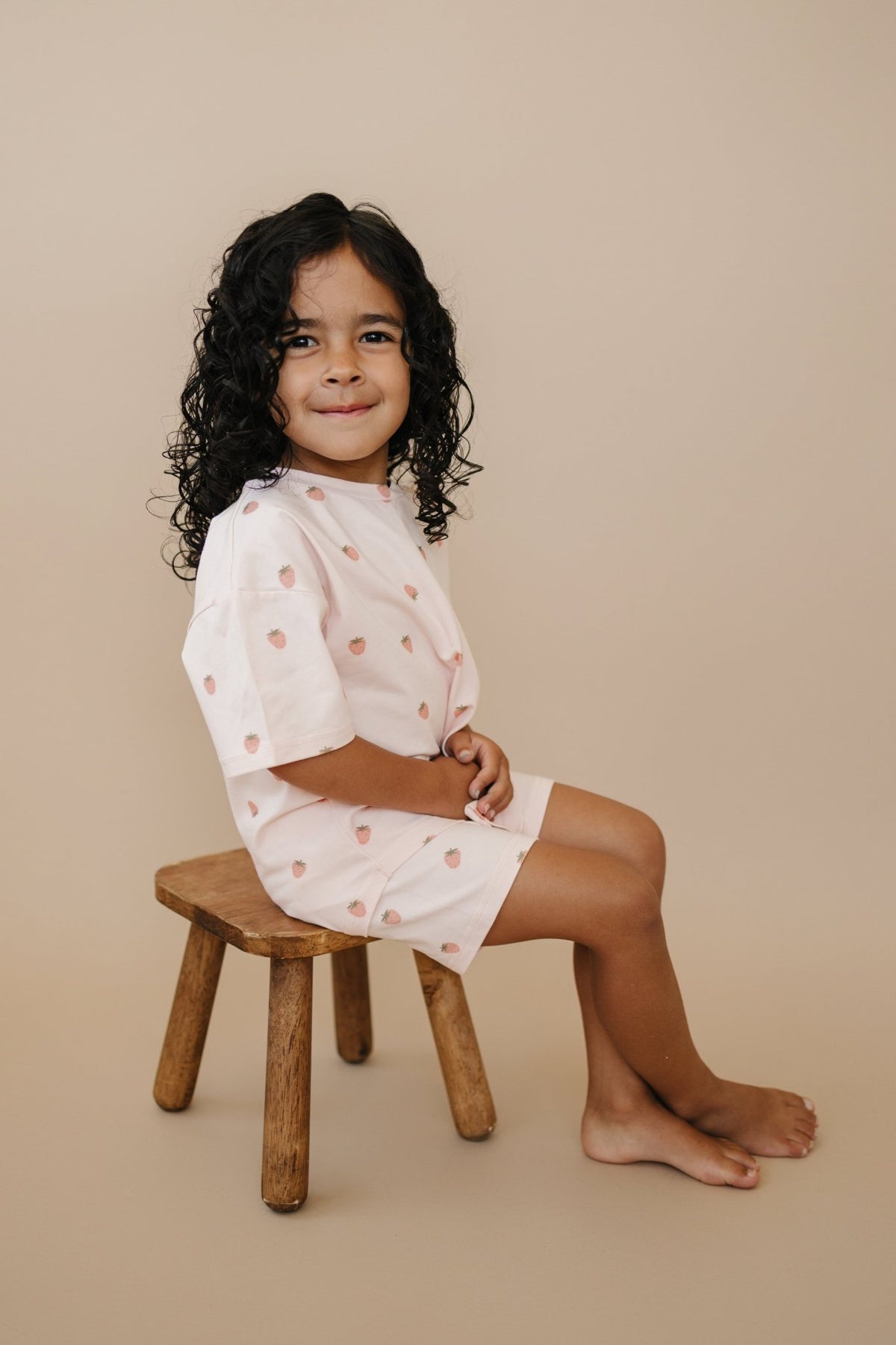 Organic Cotton Strawberry Print Shorts Set - Shop Avnu