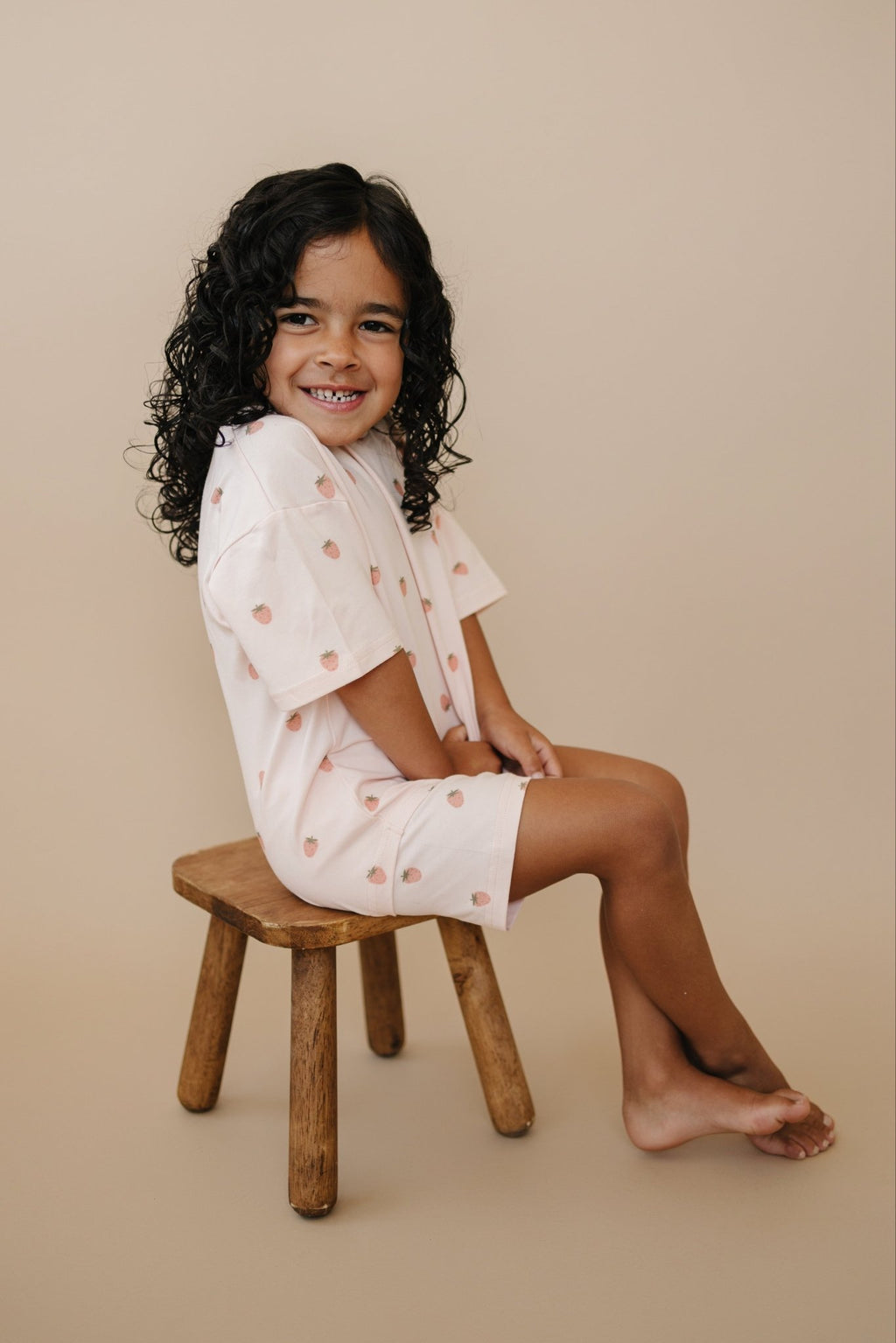 Organic Cotton Strawberry Print Shorts Set - Shop Avnu