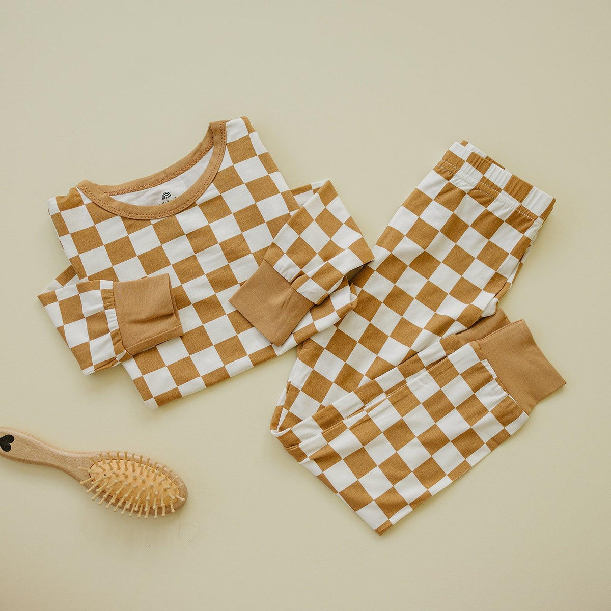 Golden Coast Check 2pc Bamboo Pajamas - Shop Avnu