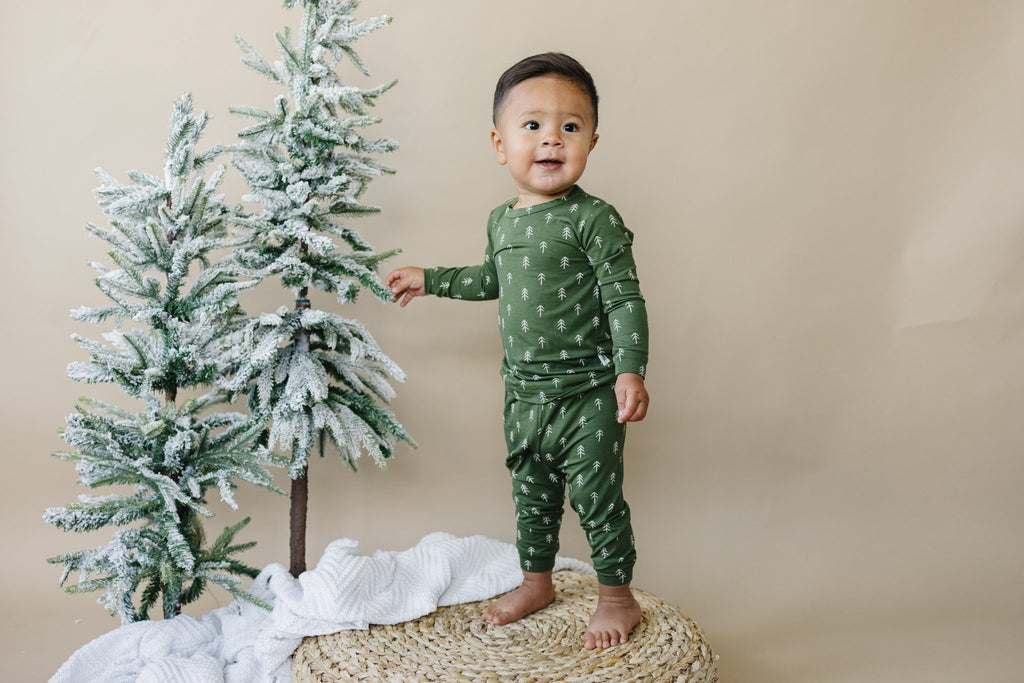 Christmas Tree Bamboo Pajamas - 2pc Set - Shop Avnu