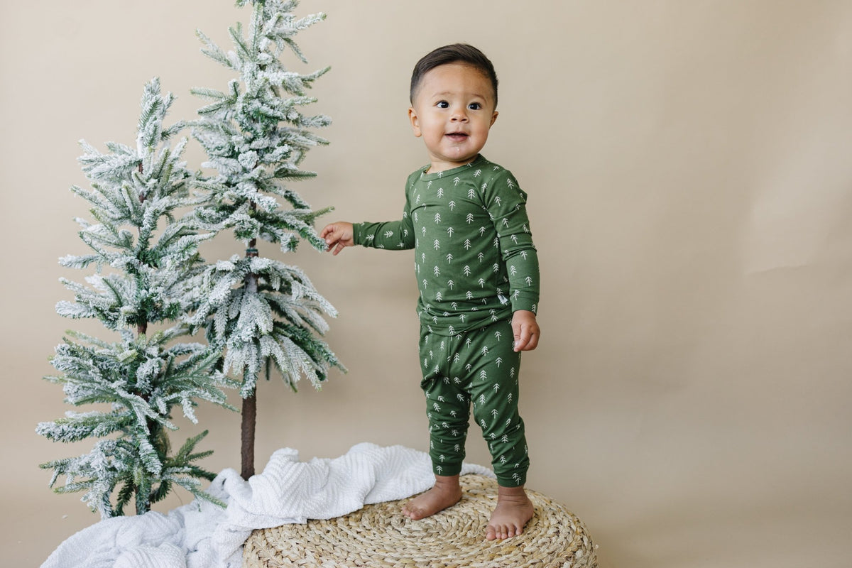 Christmas Tree Bamboo Pajamas - 2pc Set - Shop Avnu