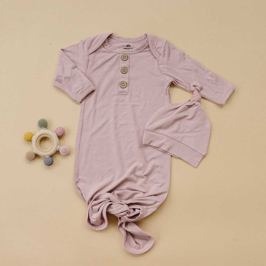 Newborn Bamboo Gown & Hat Set - Shop Avnu