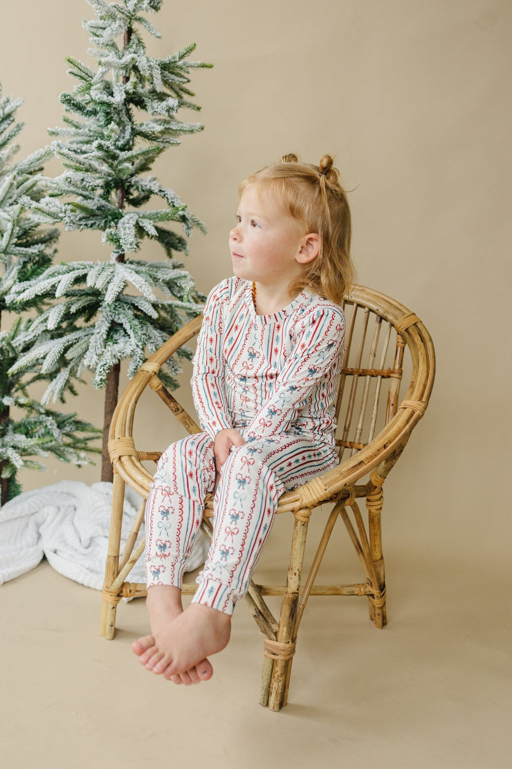 Candy Cane Lane Bamboo Christmas Pajamas - 2pc Set - Shop Avnu
