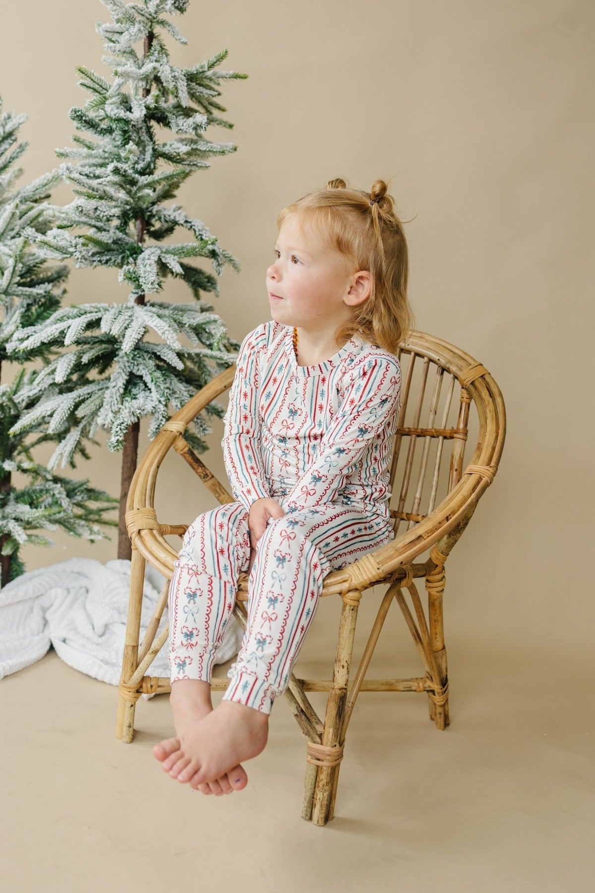 Candy Cane Lane Bamboo Christmas Pajamas - 2pc Set - Shop Avnu
