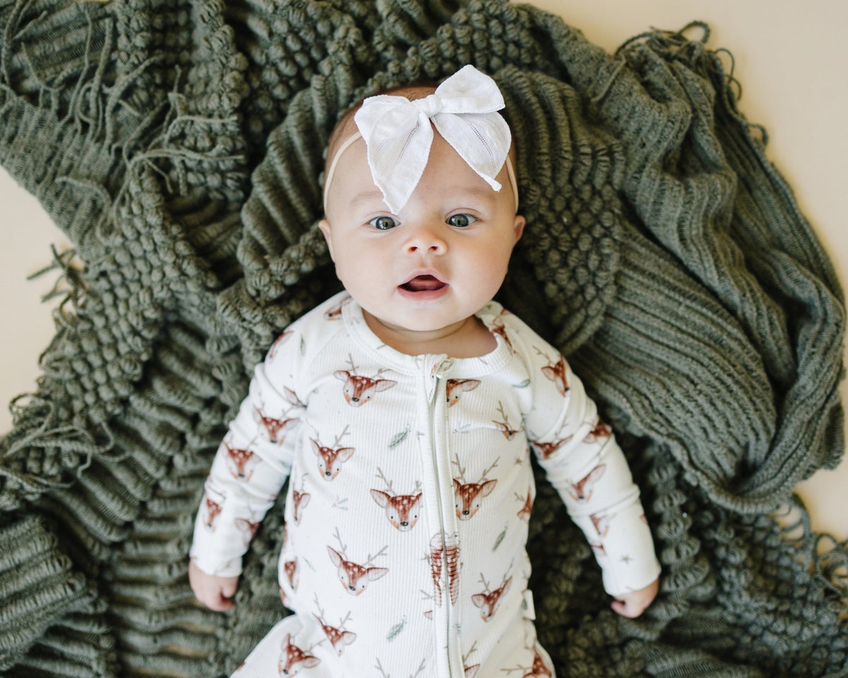 Reindeer Games Ribbed Bamboo Zippy Pajamas *NB to 3/6m left - Shop Avnu