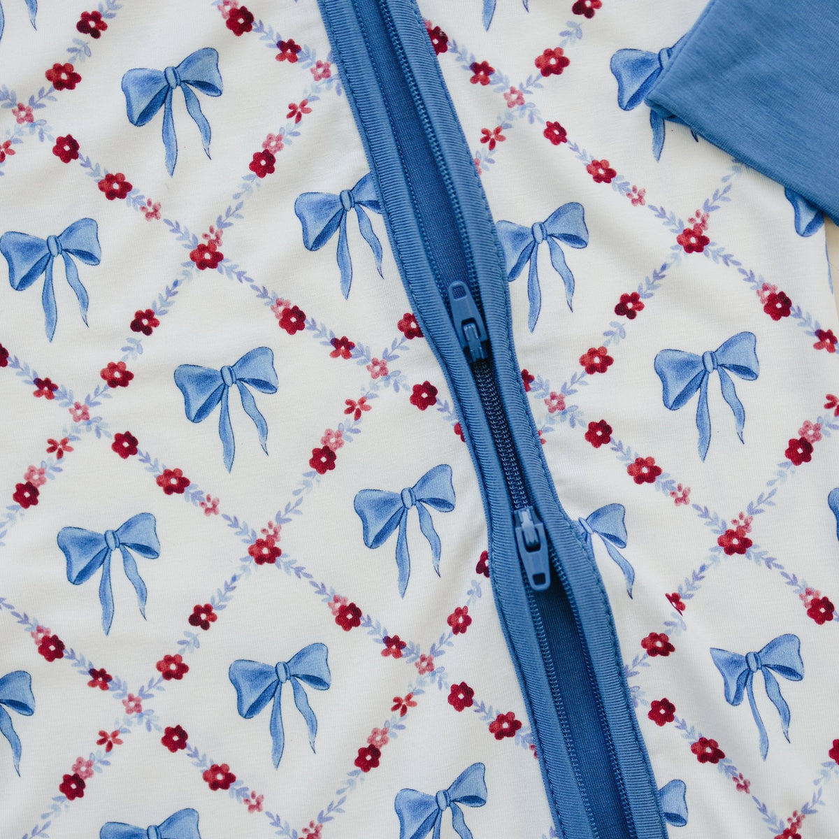 Red White & Bows Bamboo Zippy Pajamas - Shop Avnu