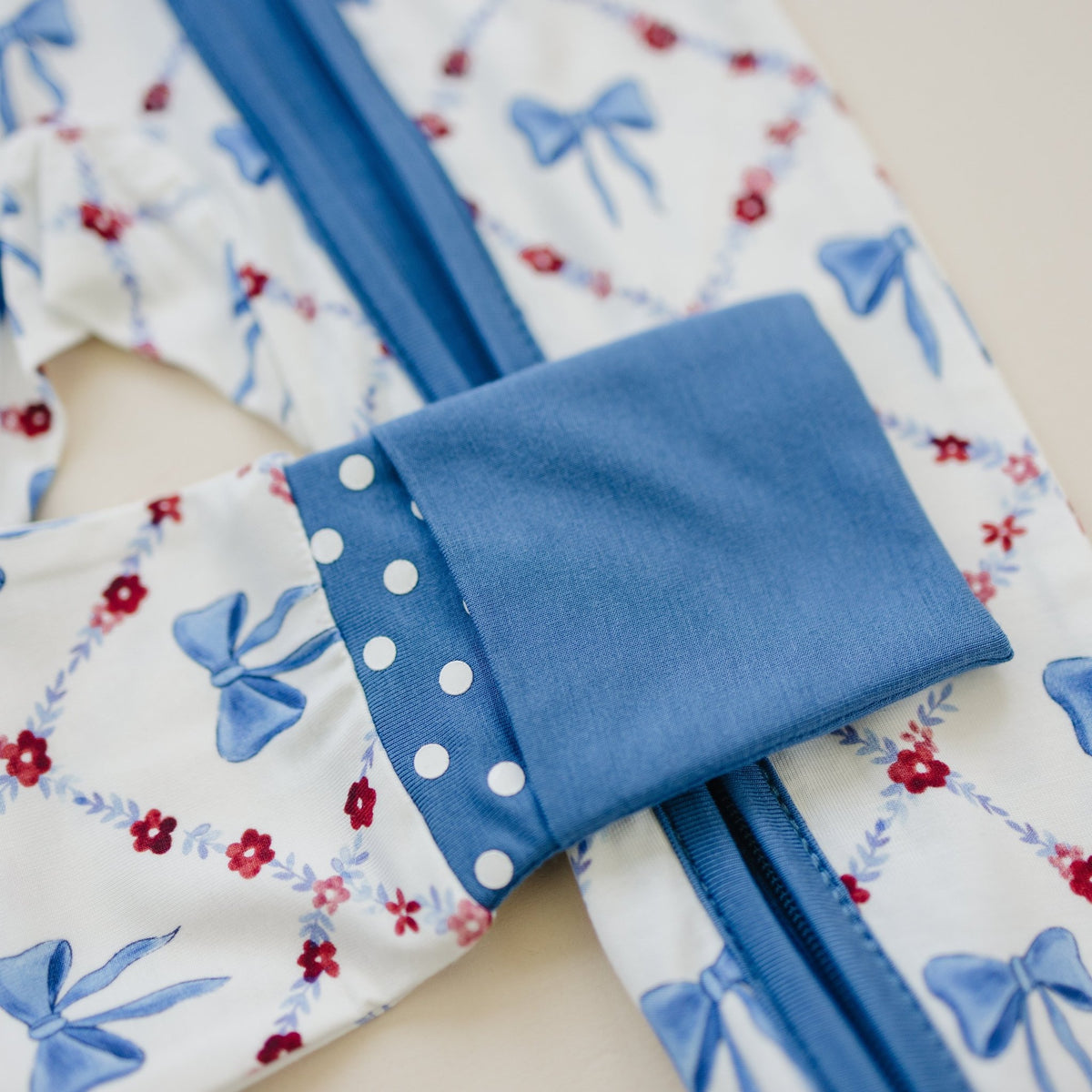 Red White & Bows Bamboo Zippy Pajamas - Shop Avnu