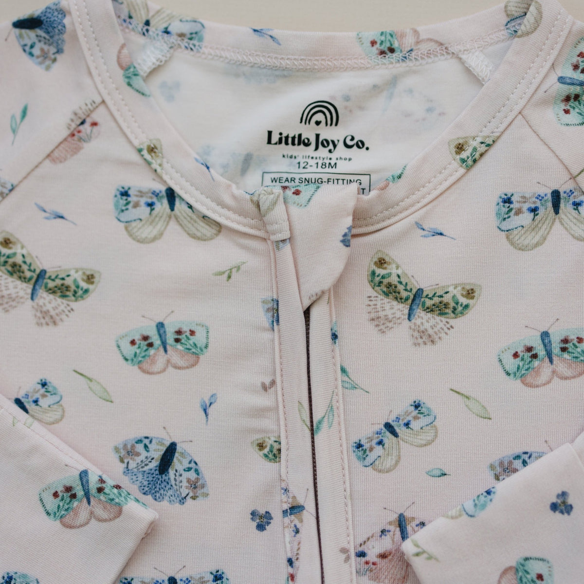 Luna Moths Bamboo Zippy Pajamas - Shop Avnu