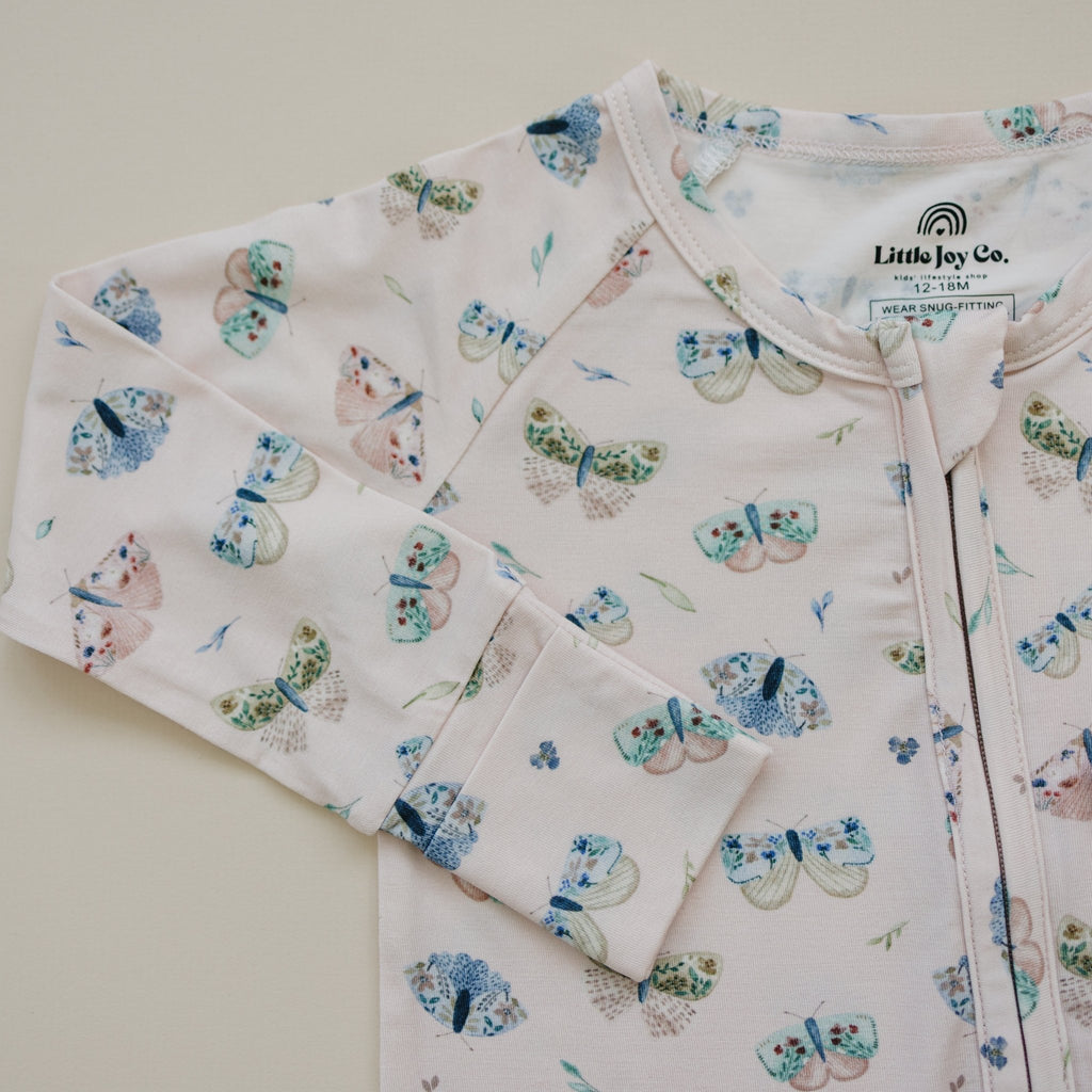 Luna Moths Bamboo Zippy Pajamas - Shop Avnu