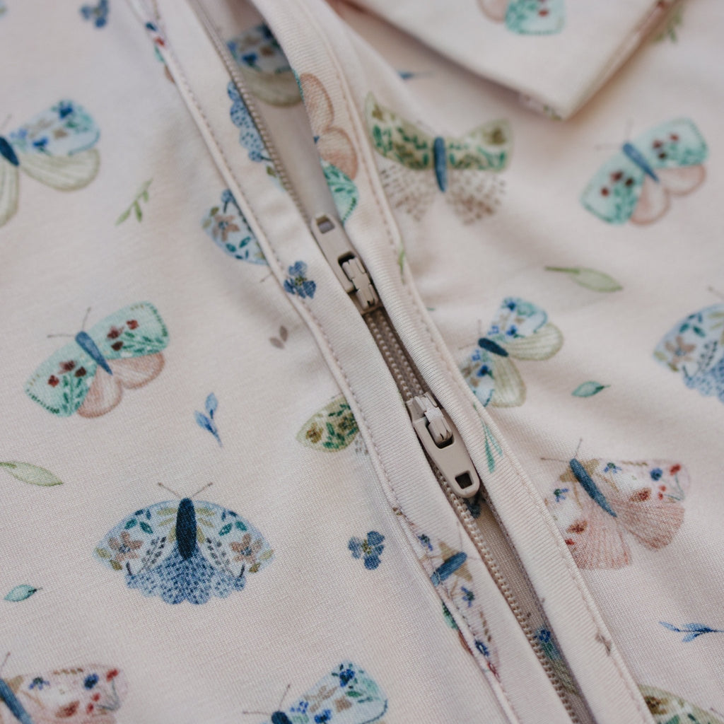 Luna Moths Bamboo Zippy Pajamas - Shop Avnu