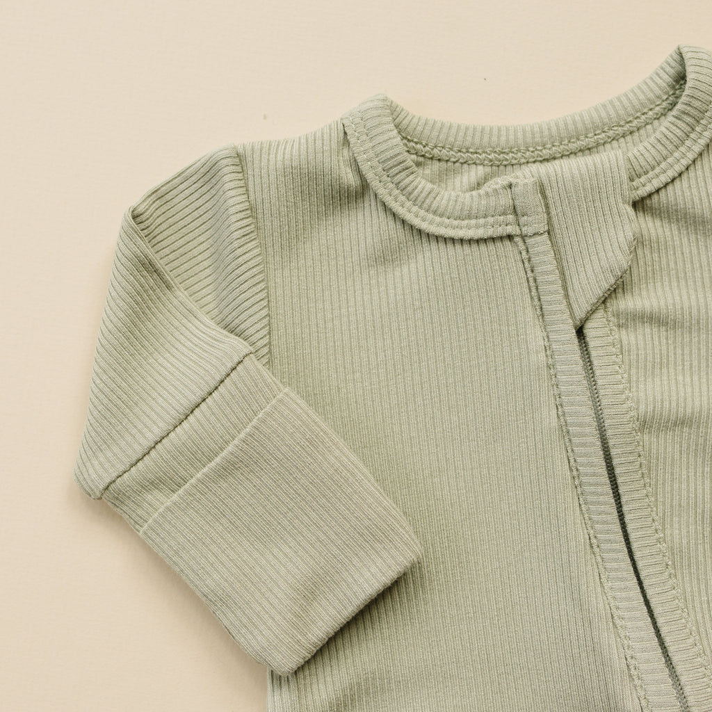 Solid Ribbed Bamboo Zippy Romper - more colors - Shop Avnu