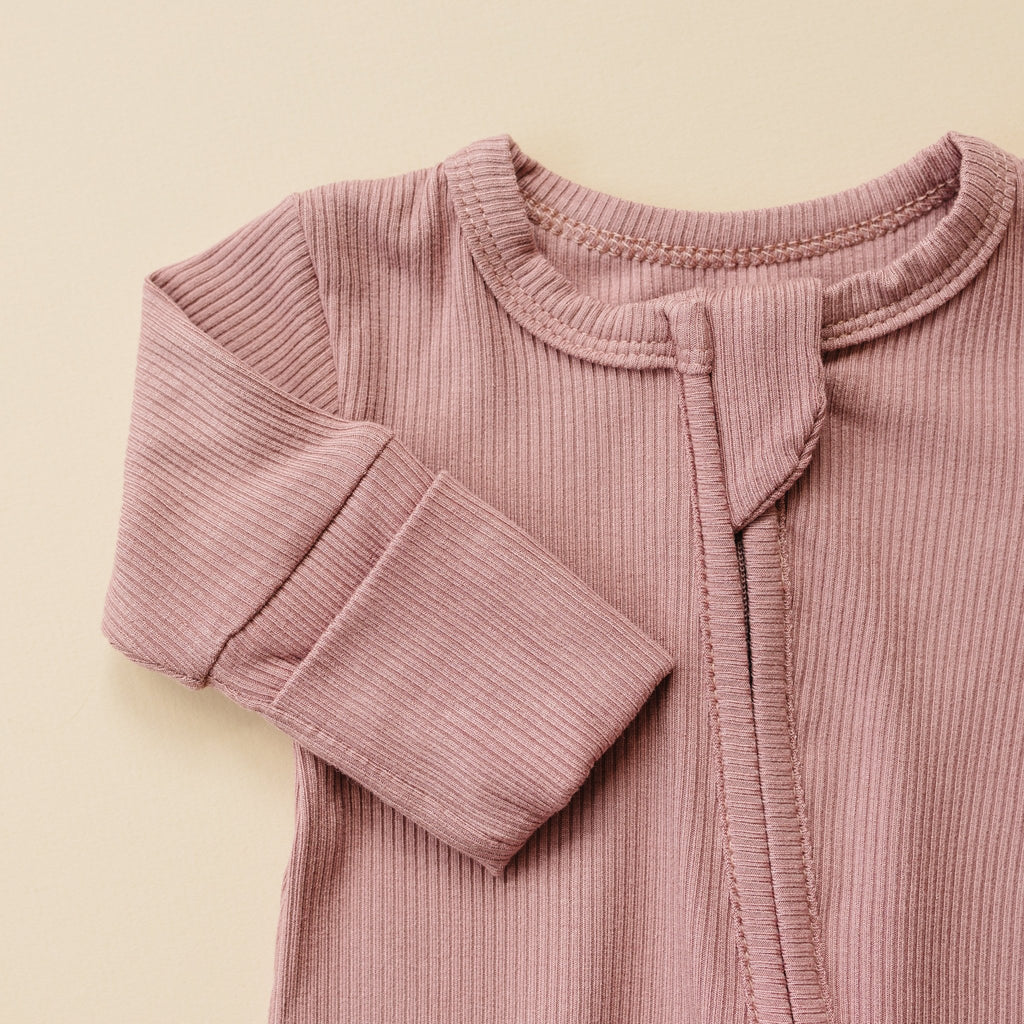 Solid Ribbed Bamboo Zippy Romper - more colors - Shop Avnu
