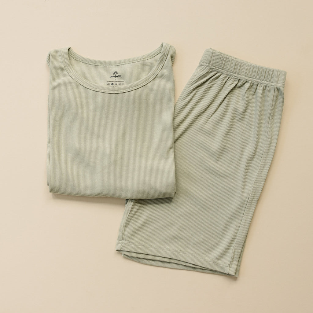 Women's Ribbed Bamboo Pajama Top & Bottoms - sold as separates - Shop Avnu