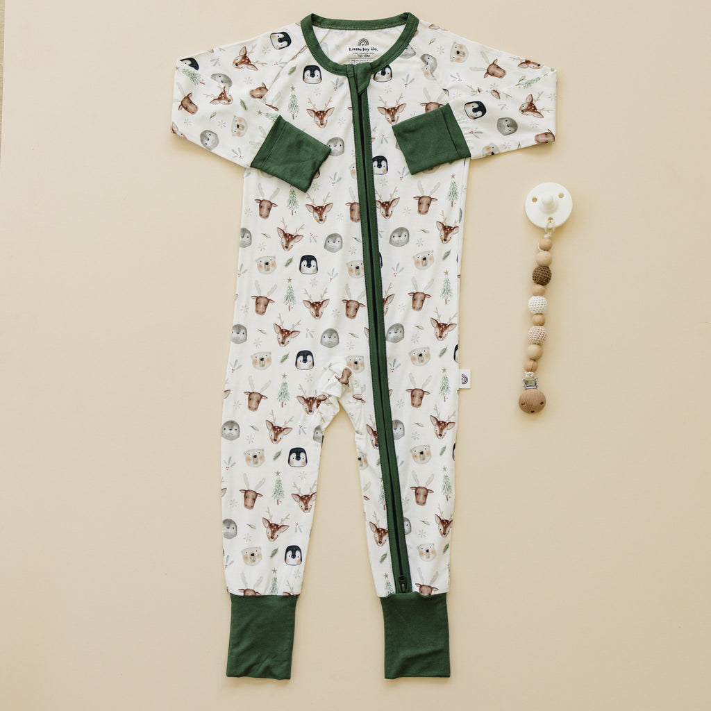 North Pole Pals Bamboo Zippy Romper *0/3m left - Shop Avnu