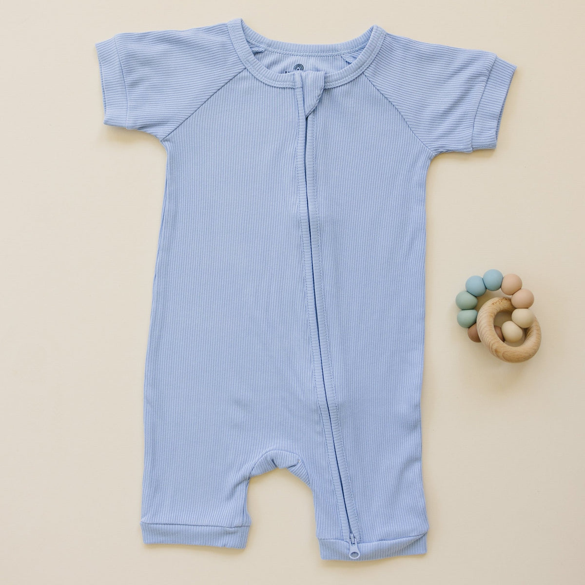 Solid Ribbed Bamboo Shorty Romper - more colors - Shop Avnu