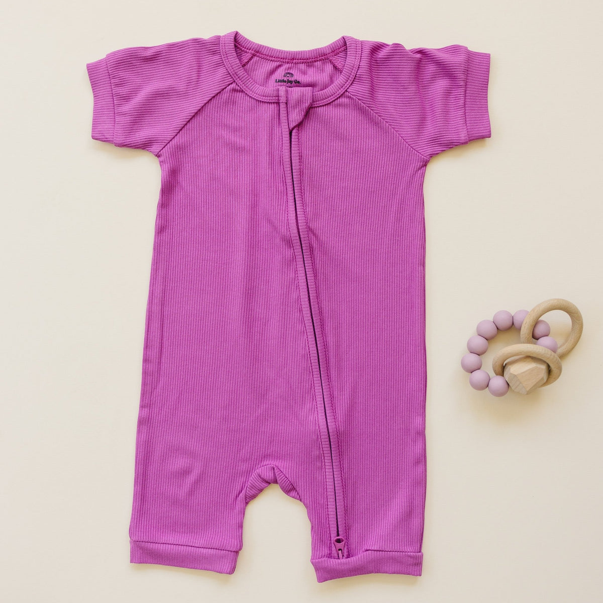 Solid Ribbed Bamboo Shorty Romper - more colors - Shop Avnu